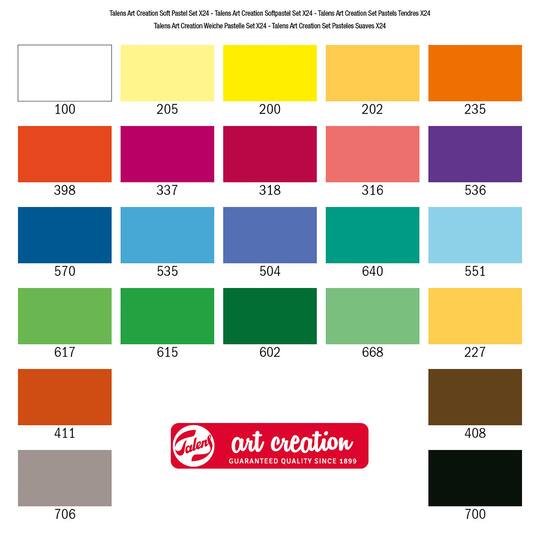 Talens Art Creation 24 Soft Pastel Sticks Set